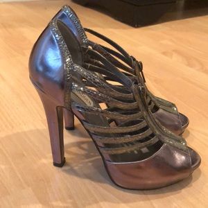 Metallic heels